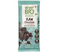 enerBIO RAW Chocolate Kakaonibs & Meersalz (cioccolato vegano senza lattosio con granella di cacao & sale) 65g