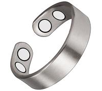 EnerCoppeX - Anello magnetico da 3500 Gauss per donna e uomo, 99,99% rame puro, con design grafico classico e 4 magneti inclusi (B)