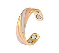 EnerCoppeX Anello magnetico unisex, 3500 Gauss, 99,99% puro rame, classico ed elegante, con 4 magneti (B)
