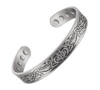 EnerCoppeX Bracciale Magnetico in Rame Puro, Bracciale Magnetico in Rame Solido al 99,9%, Bracciale a Polsino Regolabile con 8 Magneti, Può Essere Indossato da Uomini e Donne (B)