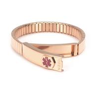 EnerCoppeX SOS Medical Alert PersonalizedID Braccialetto in acciaio inossidabile per tutte le persone a viaggiare e quotidianamente in caso di urgenza, 8.27 inches, Acciaio inossidabile