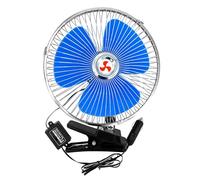 Enerfero Mini ventilatore, 24 V Clip-On Raffreddamento Ventilatore, Oscillante 180 Gradi Girevole (Blu)