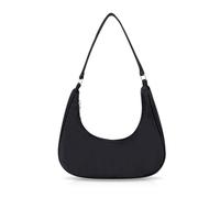 Energather Piccola Borsa a Spalla, Borse da Donna in Nylon per le Donne, Borsa di Mezza Luna alla Moda Borsa di Mezza Luna con Chiusura con Cerniera per i Pendolari, Viaggi, Passeggiate, Shopping