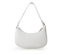 Energather Piccola borsa a tracolla, borsa a tracolla da donna in pelle PU, piccola borsa a tracolla da donna, elegante borsa a mezza luna con cerniera per appuntamenti, shopping, viaggi, bianco, s