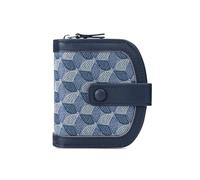 Energather Piccolo Portafoglio per le Donne, PU Cuoio Portafoglio per Donne con Cerniera Moneta Tasca, Carino Portafogli Portacarta Moneta Borsa con 6 Slot per Carte 1 Slot Contanti, Blu, S, Casual