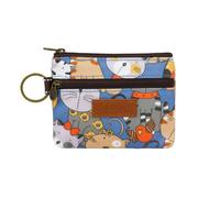 Energather Portamonete Donna Piccolo, Coin Purse in Cuoio PU Carina per Donne Porta Monete da Donna con Stampa Cartoon Carina, Borsellino con Chiave Portamonete con Cerniera per Rossetto, Chiavi