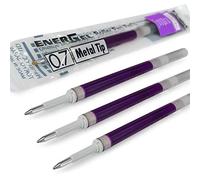 Energel, 4 ricariche per Pentel, da 0,7 mm, punta in metallo LR7, per Xm, BL77, BL57, BL37, viola