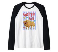 Energetic Bison - Occhiali da Sole Anni '80 Maglia con Maniche Raglan