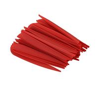 ENERGETIC Frecce Alette 4 Pollici Fiammatura Piume in Plastica per Confezione di 50 Frecce Tiro Con l'arco Fai da te (Rosso)