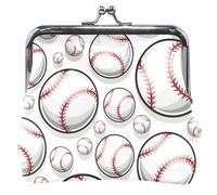 Energetic - Portafoglio da baseball da donna, con fibbia in pelle, stile classico, Energetic Baseball Bianco, Classico