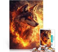 energia del lupo bianco Puzzle da 1000 pezzi per adulti Giocattoli che creano dipendenza e sfidano l'intelligenza del cervello Ottimi regali e giocattoli 38x26cm