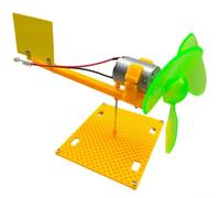Energia Rinnovabile Kit Turbina Eolica DIY Generatore DC con Supporto e Lame per Ispirare I Giovani Innovatori