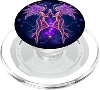 Energie gemelle cosmiche - Segno zodiacale Galaxy Gemelli PopSockets PopGrip per MagSafe