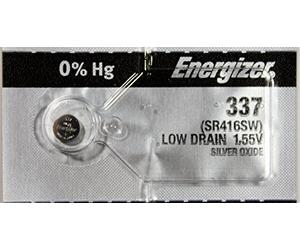 Energizer 337 SR416SW - Batteria per orologio in ossido d'argento, 2 pezzi