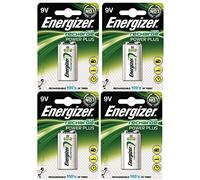 Energizer 633003 - Batteria ricaricabile da 9 V, NiMH, 175 mAh, HR22,5 V, confezione da 4