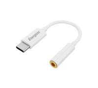 Energizer - Adattatore audio AUX Femmina da 3,5 mm a USB-C - per smartphone, tablet, computer - Bianco