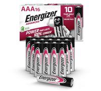 Pilas Energizer Advanced AAA 1,5V Alcalinas, Paquete de 16 Unidades, Larga Duración, Premium Doble A para Uso Diario y Dispositivos de Alta Energía