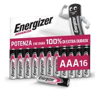 Energizer Advanced - Pile AAA (Confezione da 16) - Batterie Alcaline 1,5 V - Pot