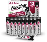 Pilas Energizer Advanced AAA 1,5V Alcalinas, Paquete de 24 Unidades, Larga Duración, Premium Doble A para Uso Diario y Dispositivos de Alta Energía