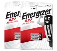 Energizer Alkaline A27 Batterie 12V Alcaline Miniaturizzate Alte Prestazioni Lunga durata per Piccoli Dispositivi Fotocamere Controller di Gioco e Cuffie Bluetooth - 2 Blister da 2 Pile