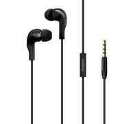 Energizer - Auricolari cablati - Presa jack da 3,5 mm - con microfono integrato e telecomando a 1 pulsante - Nero