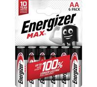 ENERGIZER Batteria Alacalin Max AA/LR6, confezione da 6 batterie Energizer - La confezione da 6 batterie
