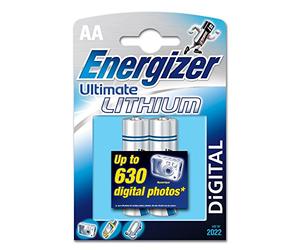 Energizer - Batterie al litio Mignon AA L91, confezione da 2 pezzi