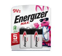 Energizer Batterie Alcaline Max 9 Volt, 2 Pezzi