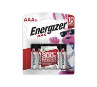 Energizer, Batterie MAX alcaline AAA, 6 batterie, bianco/rosso