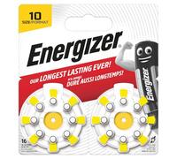 Energizer Batterie per apparecchi acustici, misura 10, confezione da 16