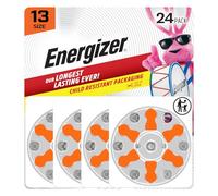 Energizer Batterie per apparecchi acustici, misura 13, linguetta arancione, confezione da 24