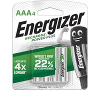 Energizer Batterie ricaricabili Power Plus AAA, confezione da 4