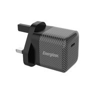 Energizer Caricabatterie 30W USB-C GaN PD, Spina UK Tipo G, Ultra Compatto | Nitruro di gallio che scalda meno, ricarica rapida per iPhone, Galaxy e tablet, formato tascabile, con protezioni integrate