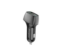 ENERGIZER - Caricabatterie da auto da 38 W - 1 porta USB-C & 1 porta USB-A - Caricatore accendisigari - Design Carbone - Nero D38