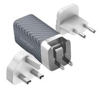 ENERGIZER, Caricatore da parete GaN 5A USB e USB-C 65W multipresa EU / UK / US