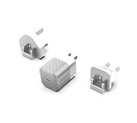 Energizer - Caricatore rapido USB-C da 20 W - senza cavo - 3 prese incluse (EU/US/UK) - Argento/Grigio