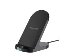 Energizer Caricatore Wireless 15W da Tavolo | Ricarica Rapida Verticale e Orizzontale, Compatibile MagSafe Iphone e Android, Stand Qi con Doppia Bobina, USB-C, compatibile con Custodie | WCP108