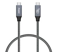 Energizer - Cavo USB-C a USB-C -PD Ricarica Rapida 240W - Nylon intrecciato Compatibile con iPhone 15, Samsung S23 Series (80cm) - Nero/Grigio