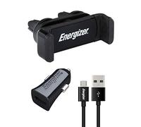 Energizer CKITB1ACMC3 - Kit per Auto - Supporto a Clip - 1 A - 1 USB - Cavo Micro-USB Incluso - Presa accendisigari - Ricarica e sincronizzazione Rapida - Nero