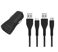 Energizer DC2BLCMM - Caricabatterie per Auto - Accendisigari - Cavo Micro USB Incluso - 2 USB - 2, 4 A - Nero - Garanzia a Vita - Ricarica e sincronizzazione Rapida