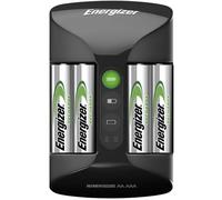 Energizer Pro - Carica Batterie Ricaricabili AA e AAA NiMH - Include 4 Pile AA 2000 mAh - la ricarica completa in 4 ore - funzioni di spegnimento di sicurezza automatico