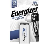 Energizer E301535000 Ultimate 6LR61 Batteria da 9 V Litio 12000 mAh 9 V 1 pz.
