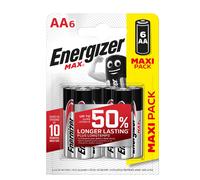 Energizer - E303327705 - Pila stilo AA - 1,5V - Max alcalina - Energizer - blister 6 pezzi - 89478 - Conf. da 1 Pz. - E303327705