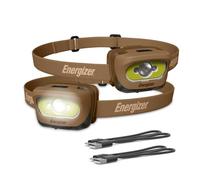 Energizer Lampada frontale a LED ricaricabile (confezione da 2), marrone, lampada frontale a LED con opzione luce rossa, cavi di ricarica USB inclusi