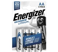 EN UL 4XAA - Batteria al litio, AA (batteria stilo), 3000 mAh, confezione da
