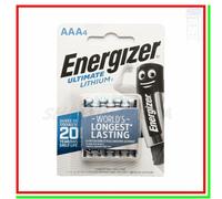 ENERGIZER ULTIMATE LITHIUM BATTERIA AL LITIO AAA L92 LR03 1,5V BLISTER * 4