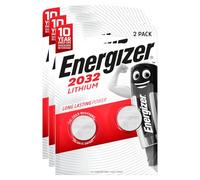 Energizer Lithium Batterie CR2032 Bottone 3V al Litio Lunga Durata Massime Prestazioni per Piccoli Dispositivi Orologi Telecomandi e Termometri - 3 Blister da 2 Pile