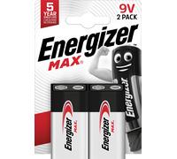Energizer Max batteri - 2 x 6LR61 - Al NEW
