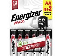 Energizer Batterie Stilo (AA) Max E91 E303328500 Alcalina/manganese 1.5 V 6 pz (4+2 gratis)
