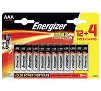 Energizer Max Batterie AAA, Confezione da 16